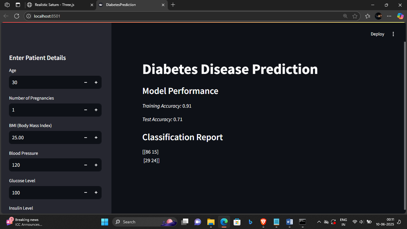 Diabetes Prediction System